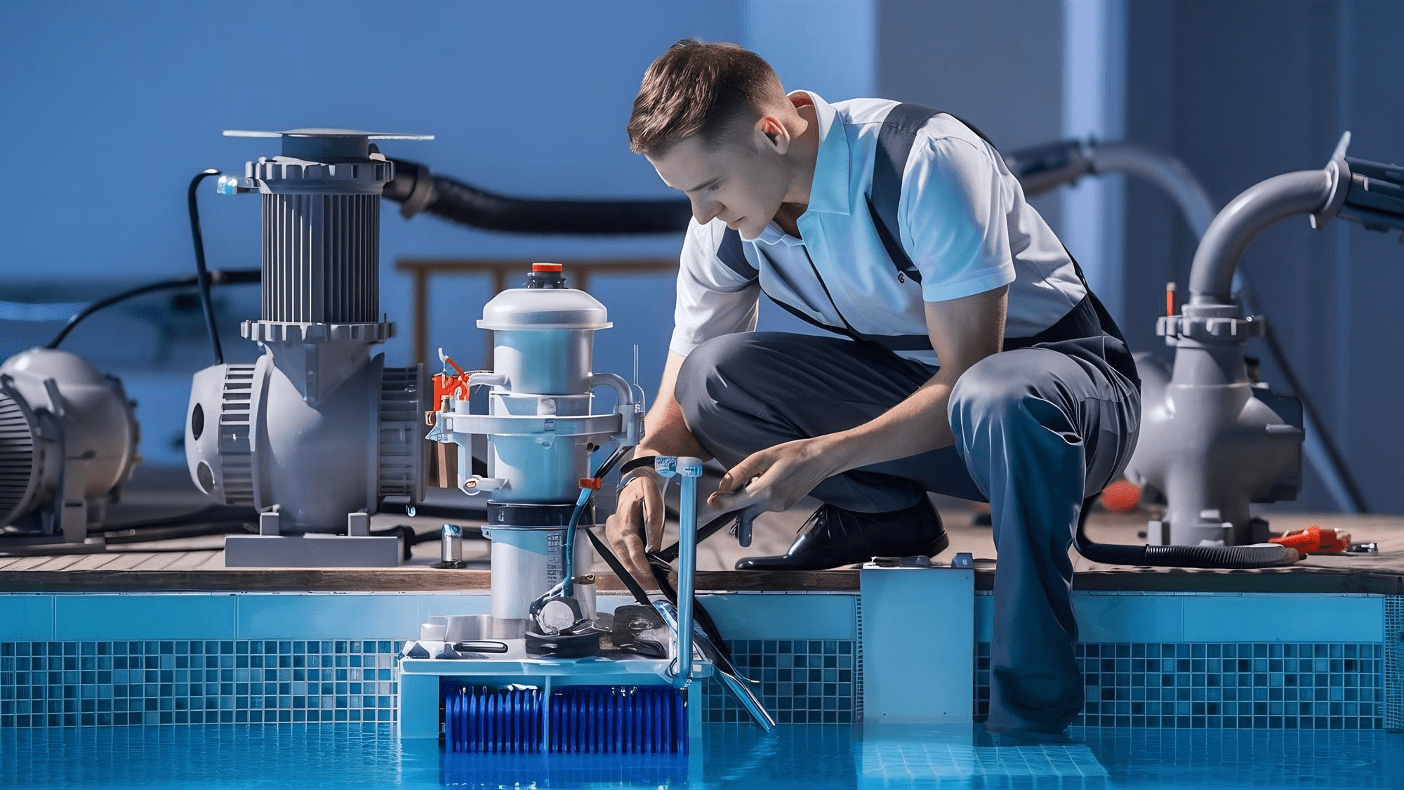 Support for water treatment and industrial systems
